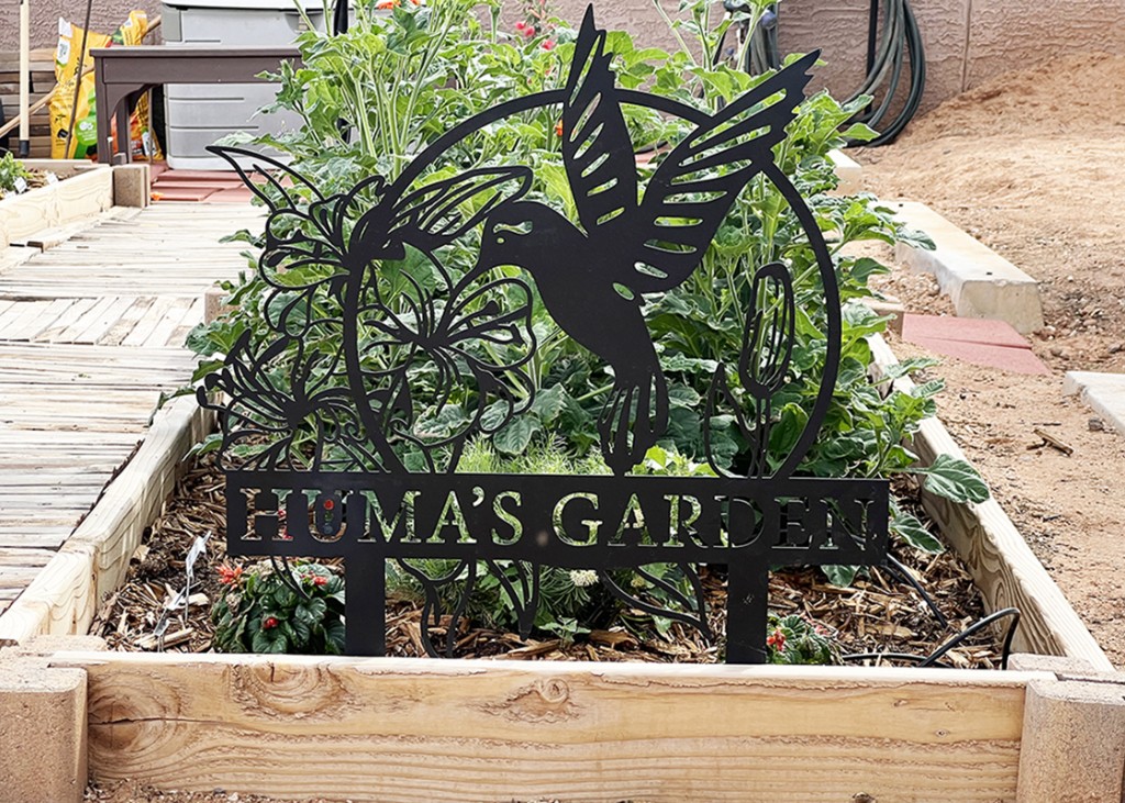 Huma Garden Sign