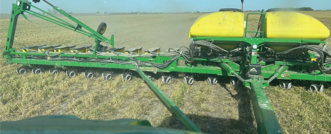 Farm equipment in the field.